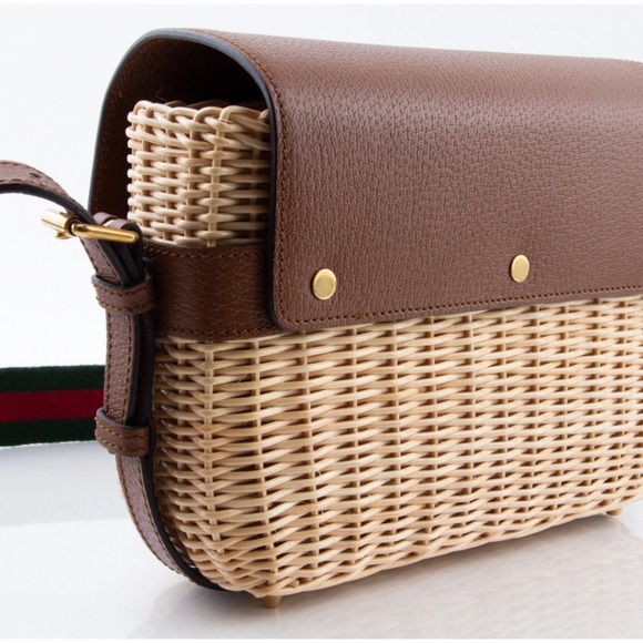 GUCCI Sherry Line Wicker Bag - Picture 12 of 14